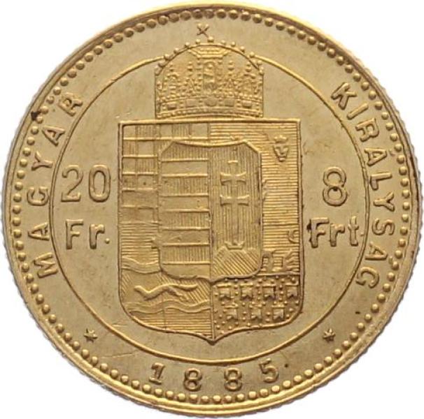 Ungarn 8 Forint 1885 KB - Ferencz Jozsef I.